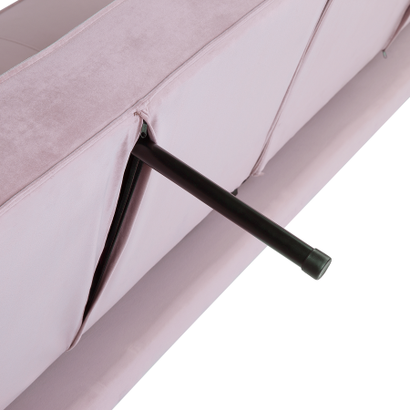 3-seater sofa bed VISNES Velvet Pink [5]