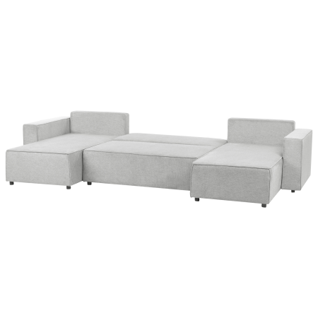 U-shaped sofa bed with VATNE 4-seater Light Grey with storage [4]