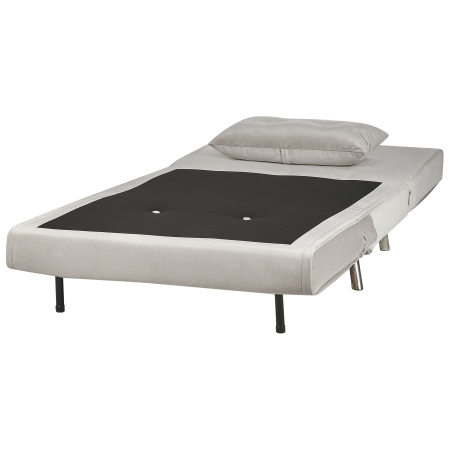 Single sofa bed FARRIS Velvet Light Grey [6]