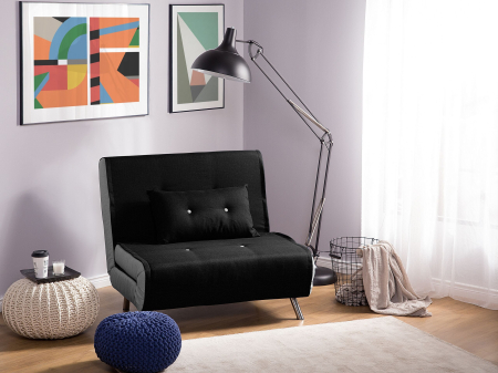 Sofas - Single sofa bed FARRIS Black