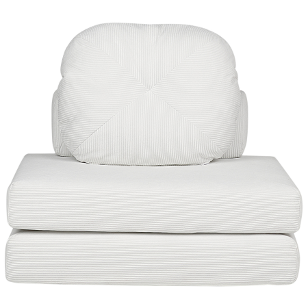 Canapea extensibilă single OLDEN Velur Alb-murdar [3]