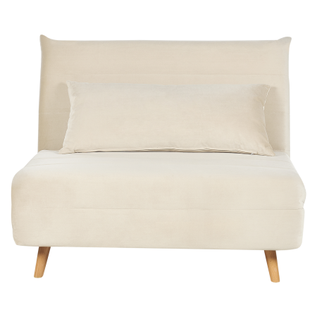 Single sofa bed SETTEN Velvet Light Beige [1]
