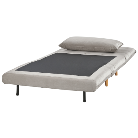 Canapea extensibilă single SETTEN Catifea Gri deschis [4]