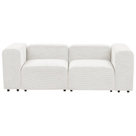 Canapea modulară cu 2 locuri FALSTERBO Velur Alb-murdar [3]