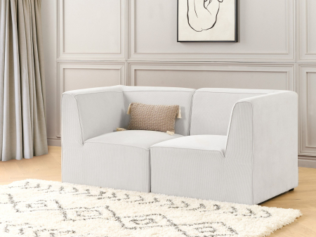 Canapea modulară - LEMVIG 2-seater modular sofa Off-white velour