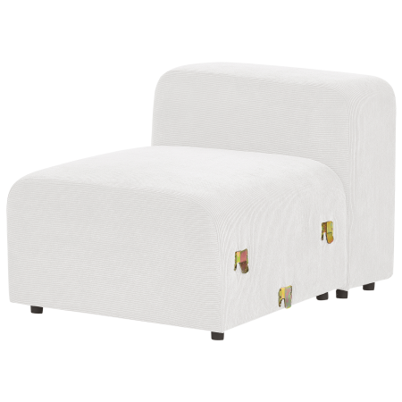 Canapea modulară cu 3 locuri FALSTERBO Velur Alb-murdar [7]