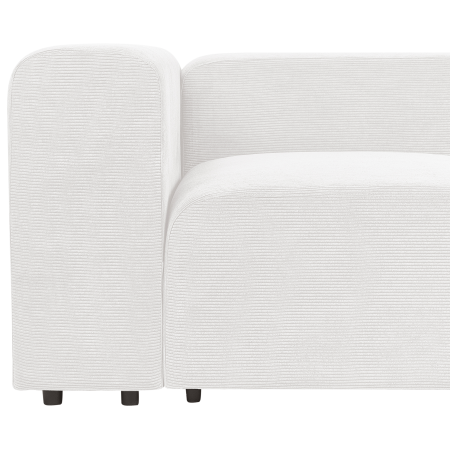 Canapea modulară cu 3 locuri FALSTERBO Velur Alb-murdar [8]