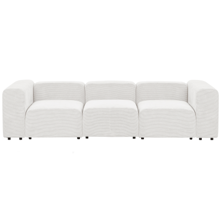 Canapea modulară cu 3 locuri FALSTERBO Velur Alb-murdar [3]