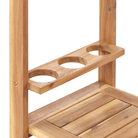 Carucior de grădină pentru băuturi SASSARI II Lemn de acacia certificat Maro deschis [6]