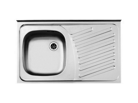 COMPACT - Stainless steel sink Compact 10 linen left