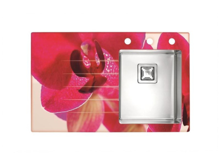 CHIUVETE STICLA - Crystalix glass sink 10 personalized left