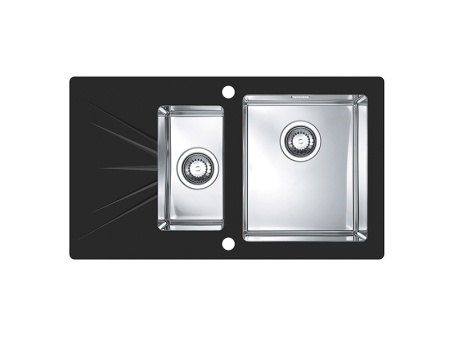 CHIUVETE STICLA - Karat glass sink 20 black left