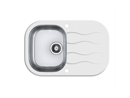 CHIUVETE STICLA - Chiuveta sticla Wave 20 alb