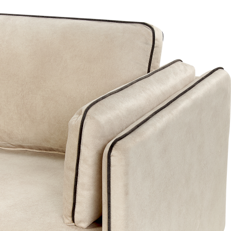 3-Seater Corner Sofa ALTAN Beige Velvet Left [8]