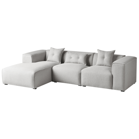 DOLVA 3-seater corner sofa Light grey Right [3]