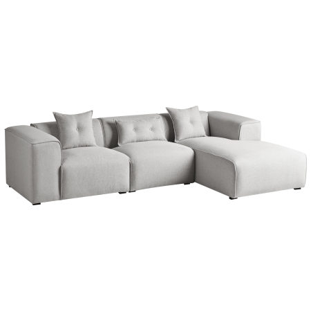 Colțar cu 3 locuri DOLVA  Gri deschis Stânga [3]