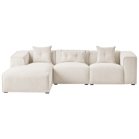 3-seater corner sofa DOLVA Off-white Velour Right [3]