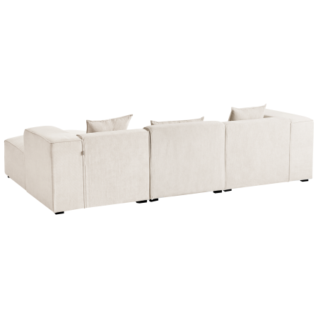 3-seater corner sofa DOLVA Off-white velvet Left [5]