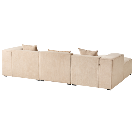 DOLVA 3-seater corner sofa Beige velvet Right [5]