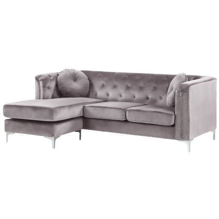 3-seater corner sofa FLEN Velvet Grey Right [3]