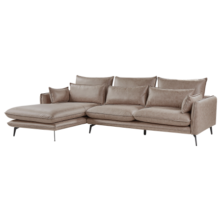 GALLO 3-seater corner sofa Suede Light brown Right [3]