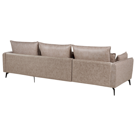 GALLO 3-seater corner sofa Suede Light brown Right [4]