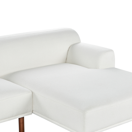 3-seater corner sofa HOLT Boucle White Left [8]