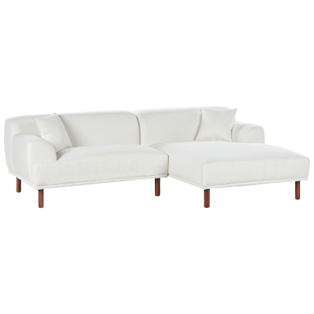 3-seater corner sofa HOLT Boucle White Left [4]