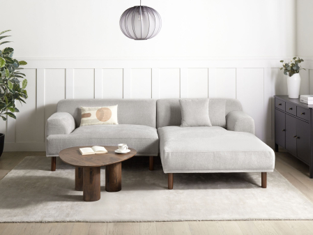 Sofas - 3-seater corner sofa HOLT Light grey Left