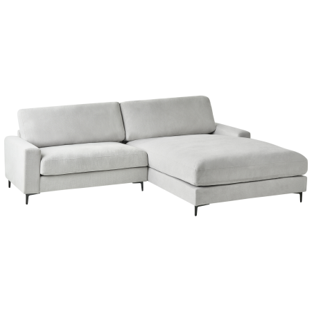 3-seater corner sofa MALOY Chenille Light grey Left [3]
