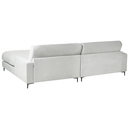 3-seater corner sofa MALOY Chenille Light grey Left [4]