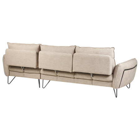3-seater corner sofa SERSAN Chenille Beige Right [4]
