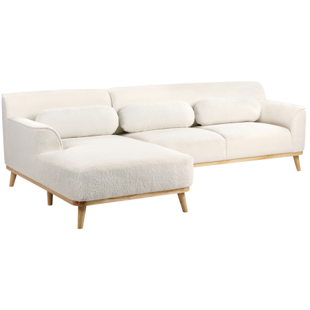 3-seater corner sofa SIMOS Boucle White Right [4]
