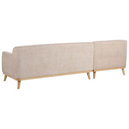 SIMOS 3-seater corner sofa Chenille Beige Right [5]