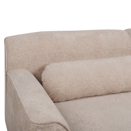 SIMOS 3-seater corner sofa Chenille Beige Right [6]