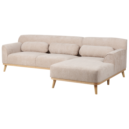 Colțar cu 3 locuri SIMOS Chenille Bej Stânga [4]