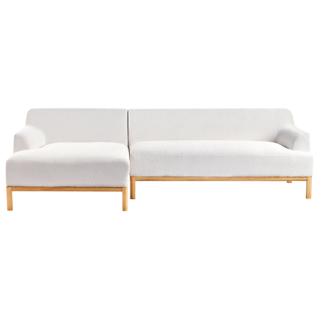 Colțar cu 3 locuri SOSJO Boucle Alb-murdar Dreapta [3]