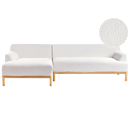 Colțar cu 3 locuri SOSJO Boucle Alb-murdar Dreapta [1]