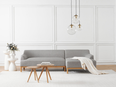 Sofas - 3-seater corner sofa SOSJO Light Grey Left