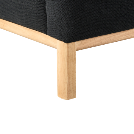 Colțar cu 3 locuri SOSJO  Negru Stânga [7]