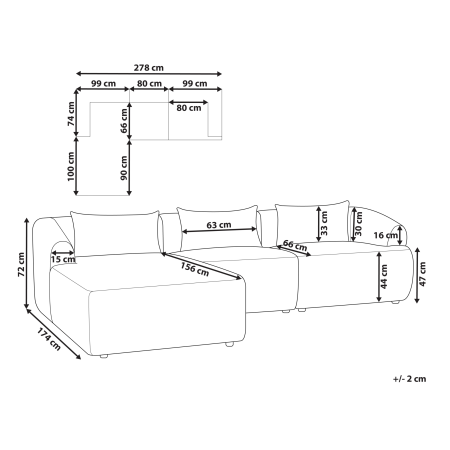 SVANSELE 3-seater corner sofa Light Grey Right [2]