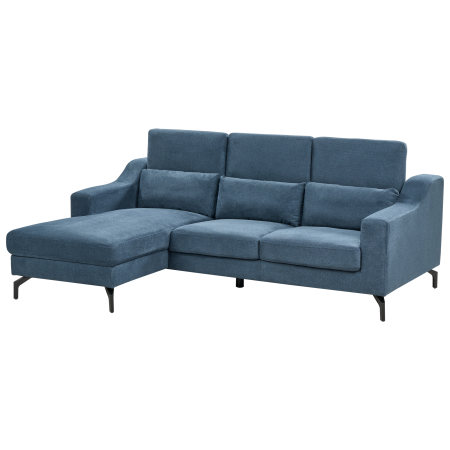 4-seater corner sofa GLOSLI Chenille Blue Right [4]