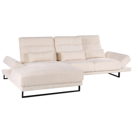 IKAST 4-seater corner sofa Beige Velour Right [6]