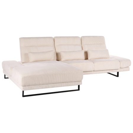 IKAST 4-seater corner sofa Beige Velour Right [4]