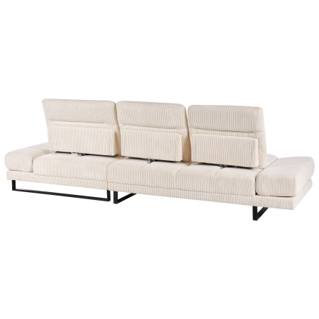 IKAST 4-seater corner sofa Beige velvet Left [5]