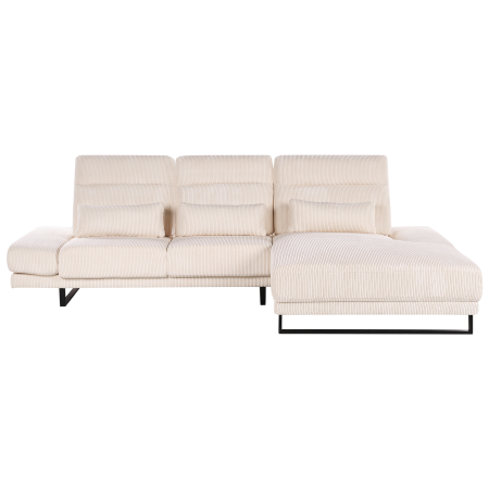 IKAST 4-seater corner sofa Beige velvet Left [3]