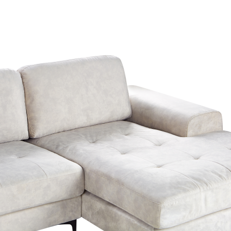 4-seater corner sofa KIRUNA Velvet Light Beige Left [9]