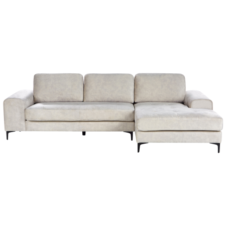 4-seater corner sofa KIRUNA Velvet Light Beige Left [1]