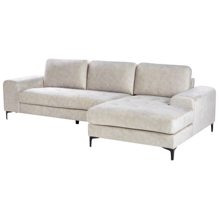 4-seater corner sofa KIRUNA Velvet Light Beige Left [3]
