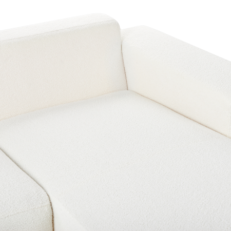 4-seater corner sofa LUNGO Boucle White Left [9]